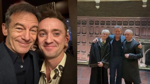 Jason Isaacs and Tom Felton Reunite Backstage at Cursed Child