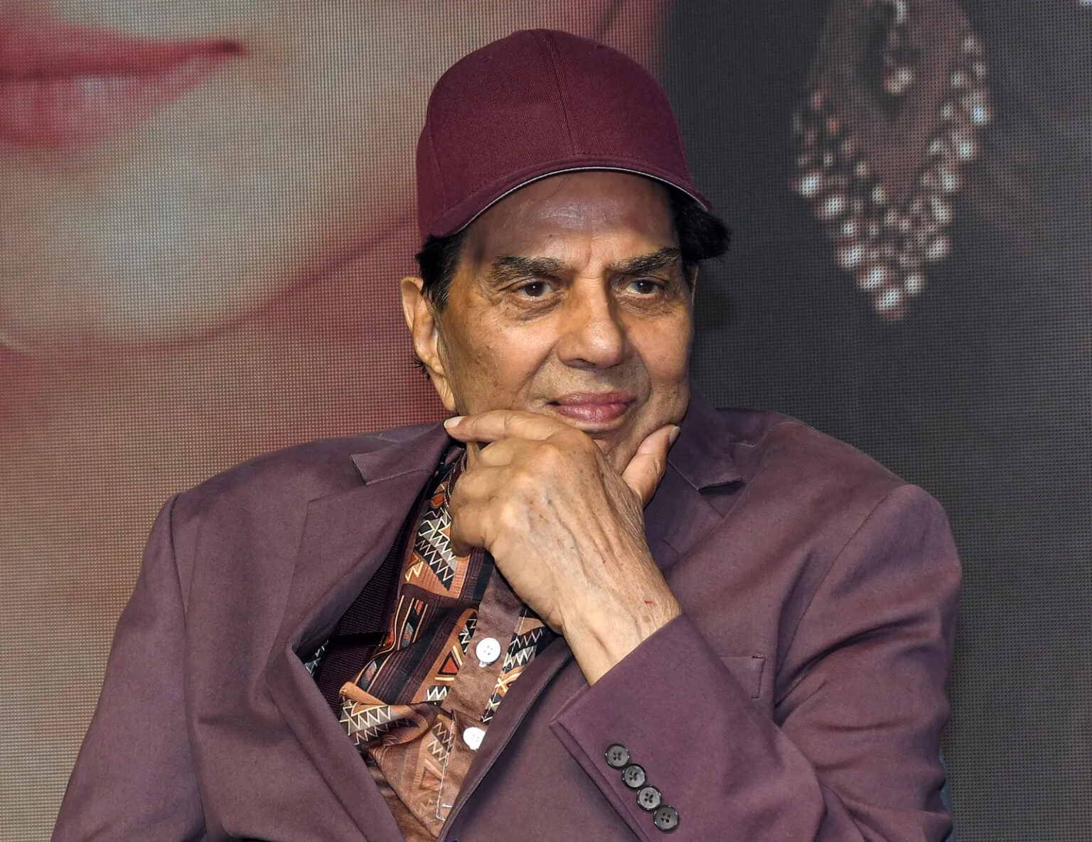 Bollywood actor Dharmendra during August 3 2023 Mumbai press conference for his recently released film Rocky Aur Rani Kii Prem Kahaani Hindi language romantic comedy family drama