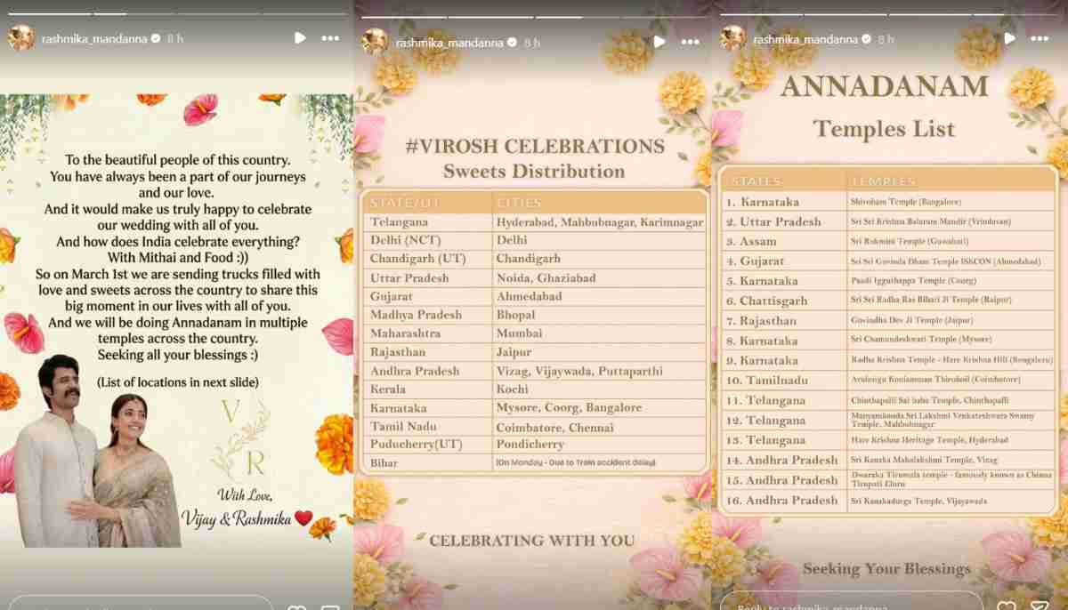 Rashmika Mandanna, Vijay Deverakonda share wedding joy nationwide