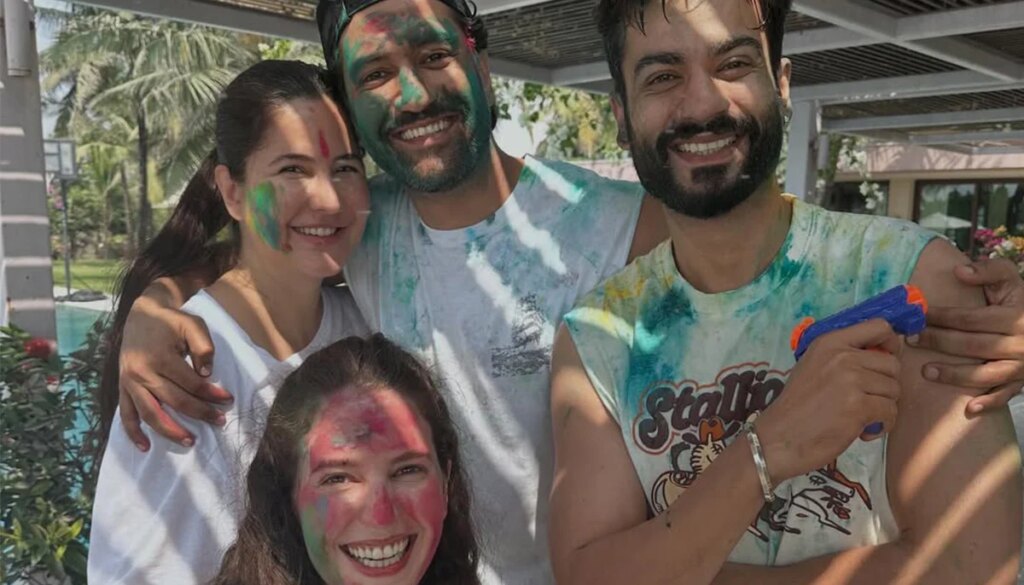 Katrina and Vicky have fun first Holi after welcoming Vihaan Katrina and Vicky celebrate first Holi after welcoming Vihaan